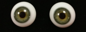 Tinks SOFT GREEN Lauscha Flat Back Solid Crystal Glass Eyes